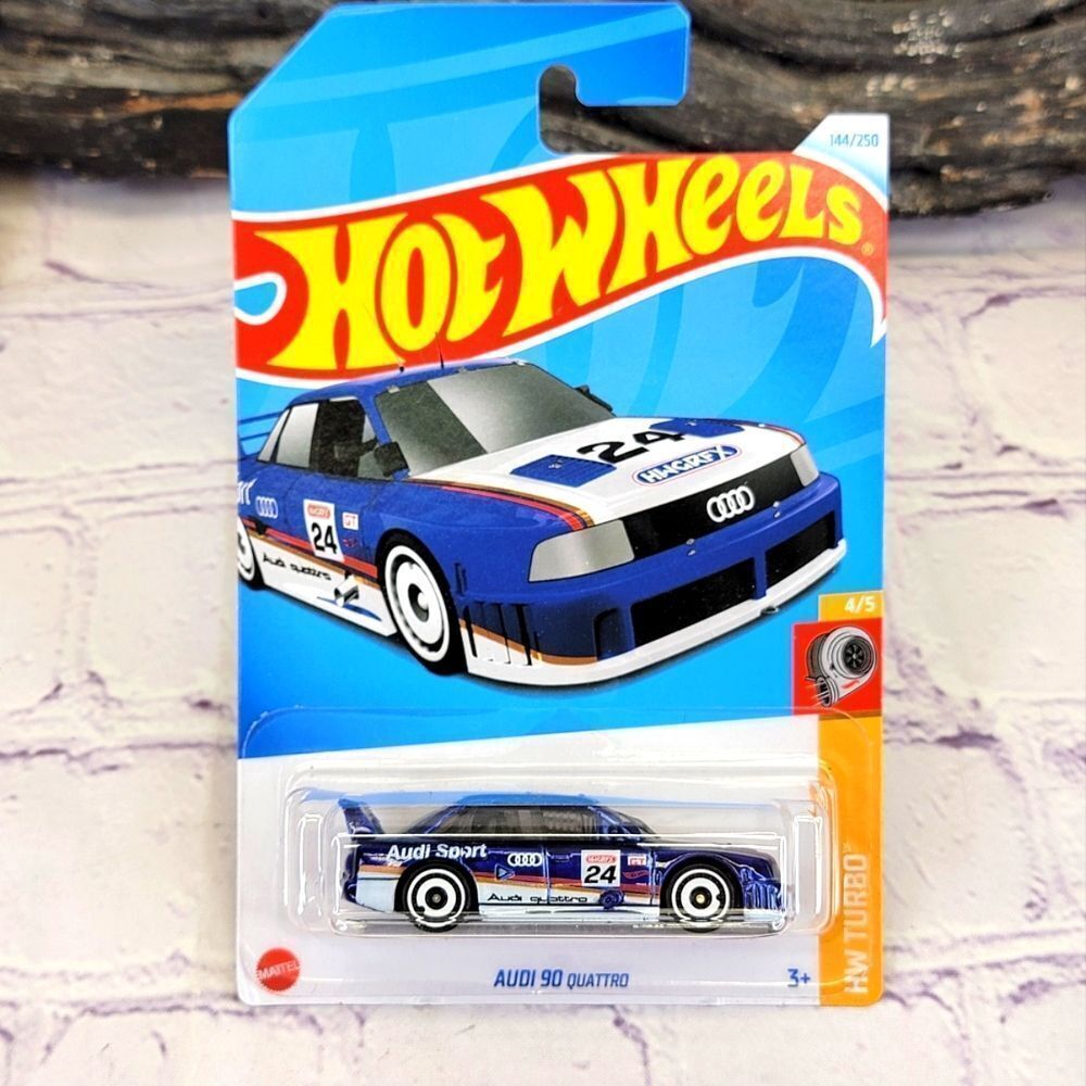 NIB Hot Wheels Audi 90 Quattro - HW Turbo - HTC64 - Blue - 144/250 - 4/5